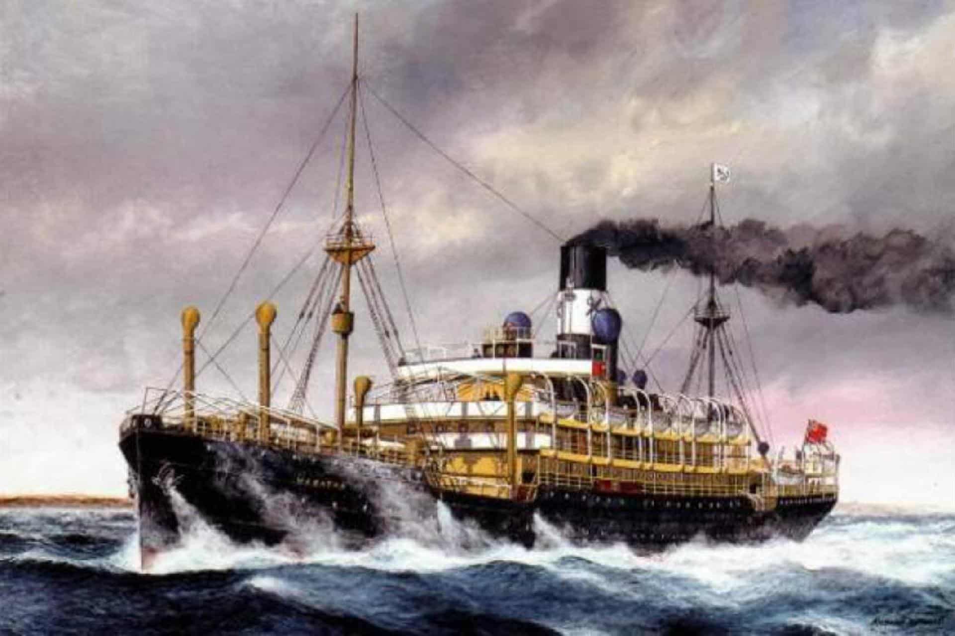 Как назывался пароход из сан франциско. Пароход "SS Waratah". SS Waratah (1909). Пароход Архимед 1838. Пароходы 19 века.